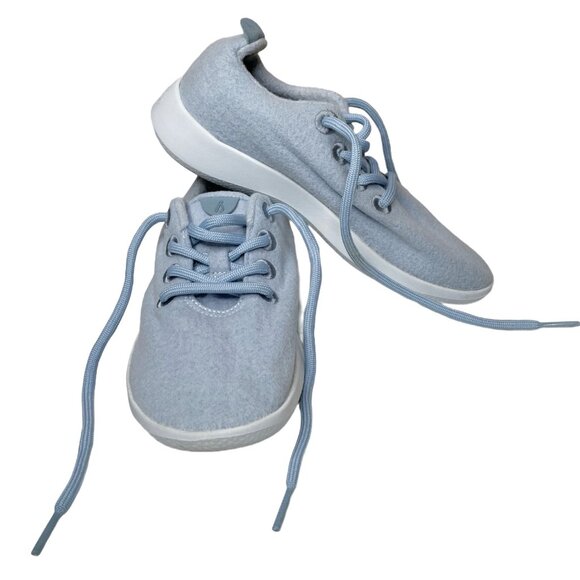Allbirds Light Blue Merino Wool Runner Sneakers Size 5 - Picture 1 of 15